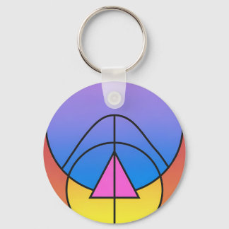 Porte-clés Affiche de cercles géométriques abstraits colorés