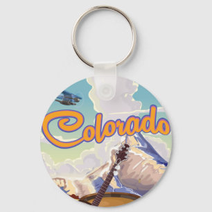 Porte-clés Affiche de Colorado dessin animé impression.
