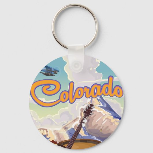 Porte-clés Affiche de Colorado dessin animé impression. (Recto)
