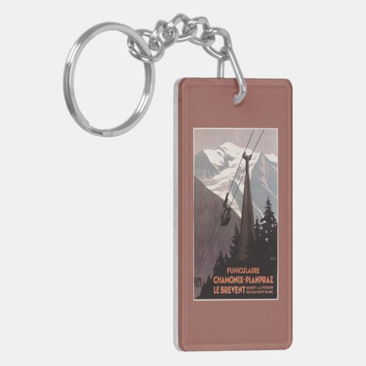 Porte-clés Affiche de funiculaire de Funiculaire Le Brevent (Devant gauche)