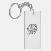 Porte-clés affiche de l'amoureux des animaux de chien photo d (Devant gauche)