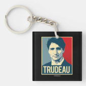 Porte-clés Affiche de propagande de Trudeau - .png (Devant)