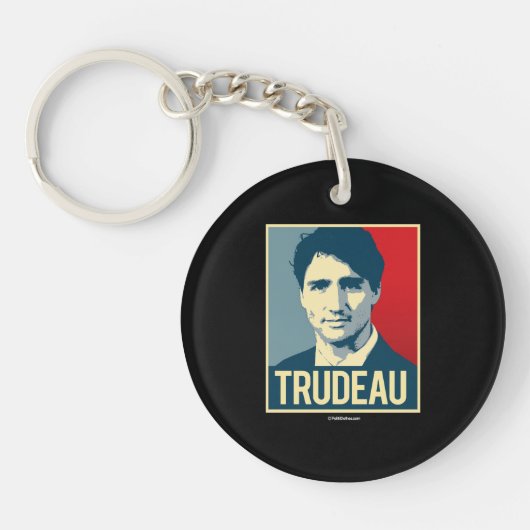 Porte-clés Affiche de propagande de Trudeau - .png (Devant)