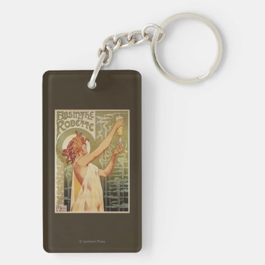 Porte-clés Affiche de publicité d'absinthe de Robette (Dos)