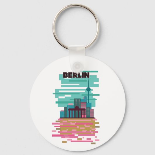 Porte-clés Affiche de voyage à Berlin (Recto)