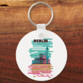 Porte-clés Affiche de voyage à Berlin (Verso)