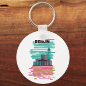 Porte-clés Affiche de voyage à Berlin (Recto)