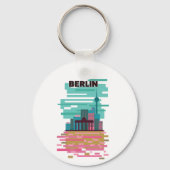 Porte-clés Affiche de voyage à Berlin (Verso)