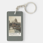 Porte-clés Affiche de voyage de Great Western St Paul (Dos)