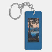 Porte-clés Affiche de voyage de la Riviera d'Italien (Devant gauche)