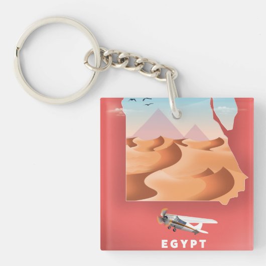 Porte-clés Affiche de voyage en Égypte (Devant)