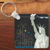 Porte-clés Affiche De Voyage Pour Vol Northwest Airlines (Recto)