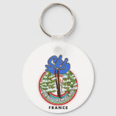 Porte-clés Affiche de voyage ski Mont Tremblant France (Verso)