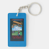 Porte-clés Affiche finie Grahame-Blanche et plate d'aérodrome (Dos)