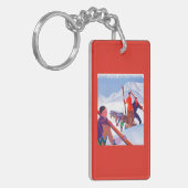 Porte-clés Affiche promotionnelle ferroviaire de PLM (Devant gauche)