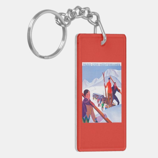 Porte-clés Affiche promotionnelle ferroviaire de PLM (Devant gauche)