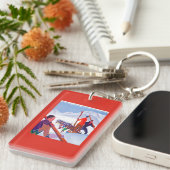 Porte-clés Affiche promotionnelle ferroviaire de PLM (Devant droit)