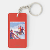 Porte-clés Affiche promotionnelle ferroviaire de PLM (Dos)