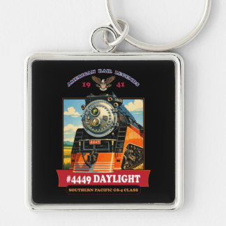 Porte-clés Affiche vintage de la locomotive à vapeur SP GS-4