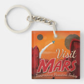Porte-clés Affiche vintage Visite de Mars (Devant)