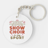 Porte-clés Afficher la chorale est mon sport (Dos)