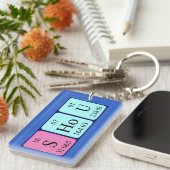 Porte-clés Afficher la clé du nom de table périodique (Devant droit)