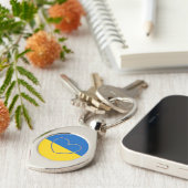 Porte-clés Afficher le soutien pour l'Ukraine (Côté )