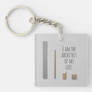 Porte-clés Affirmation Je suis l'architecte de ma vie