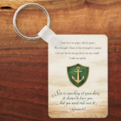 Porte-clés Affirmation pour la colère - Verset biblique de ca (Recto)