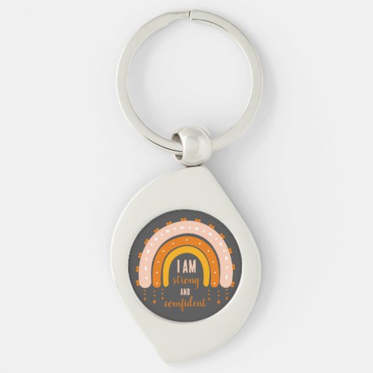 PORTE-CLÉS AFFIRMATION QUOTE CLASSIQUE COULEUR BOHO COULEUR M (Devant)