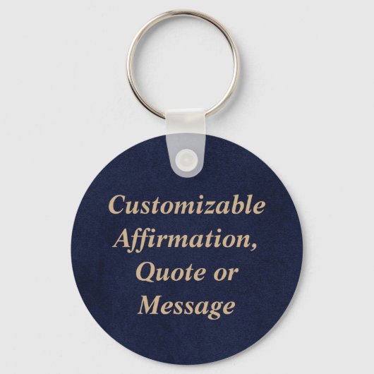 Porte-clés Affirmations De Devis Personnalisées Ou Message (Recto)