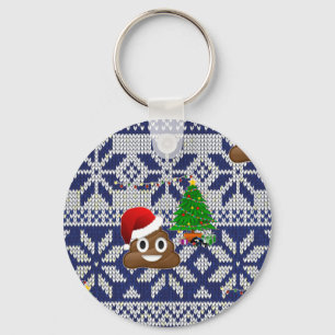 Porte-clés affreux pull-over de Noël émoji