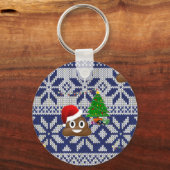 Porte-clés affreux pull-over de Noël émoji (Recto)