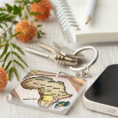 Porte-clés Africa map (Devant Droit)
