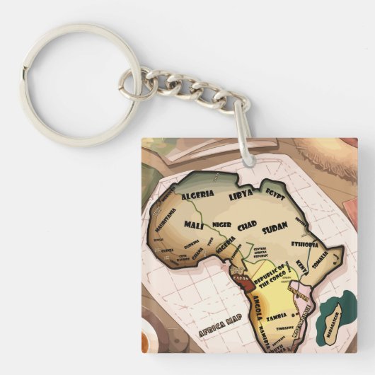 Porte-clés Africa map (Devant)