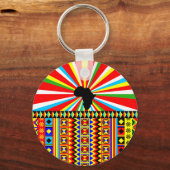 Porte-clés Africain Print Kente Motif Tribal (Recto)