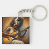 Porte-clés Africaine Américaine Porte - clé (Dos)