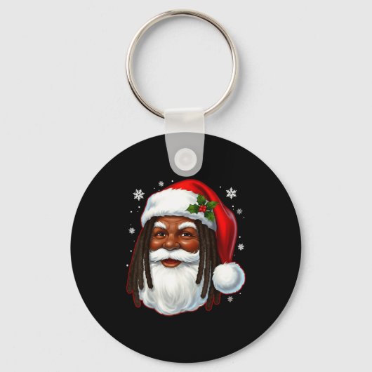 Porte-clés African American Santa Christmas Cool Black X-mas  (Recto)