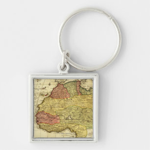 Porte-clés AfricaPanoramic occidental MapWestern Afrique 2