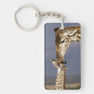 Porte-clés Afrique, Kenya, Masai Mara. Girafes (Giraffa camel