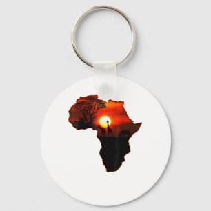 Porte-clés Afrique T Carte Chemise De L'Afrique Le Soleil Sud