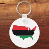 Porte-clés Afro-Américain _ Couleurs rouge, noir et vert (Recto)