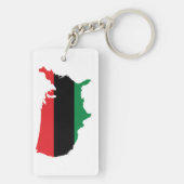 Porte-clés Afro-Américain _ Couleurs rouge, noir et vert (Dos)
