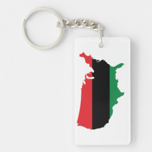 Porte-clés Afro-Américain _ Couleurs rouge, noir et vert