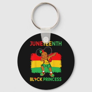 Porte-clés Afro Melanin Dabbing Girl Black Princess Juneteent