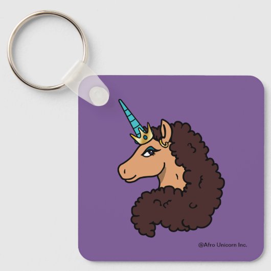 Porte-clés Afro Unicorn | Divin (Recto)
