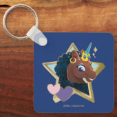 Porte-clés Afro Unicorn étoile magique (Recto)
