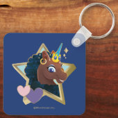 Porte-clés Afro Unicorn étoile magique (Verso)