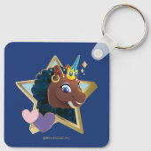 Porte-clés Afro Unicorn étoile magique (Dos)