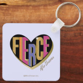 Porte-clés Afro Unicorn Fierce Heart Design (Verso)